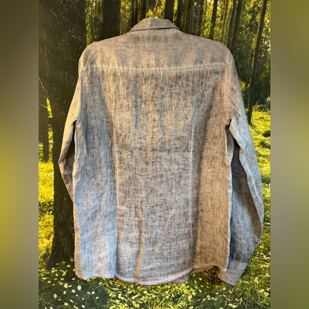 Men's Casual Gray Button Down Shirt - Picture 10 of 13